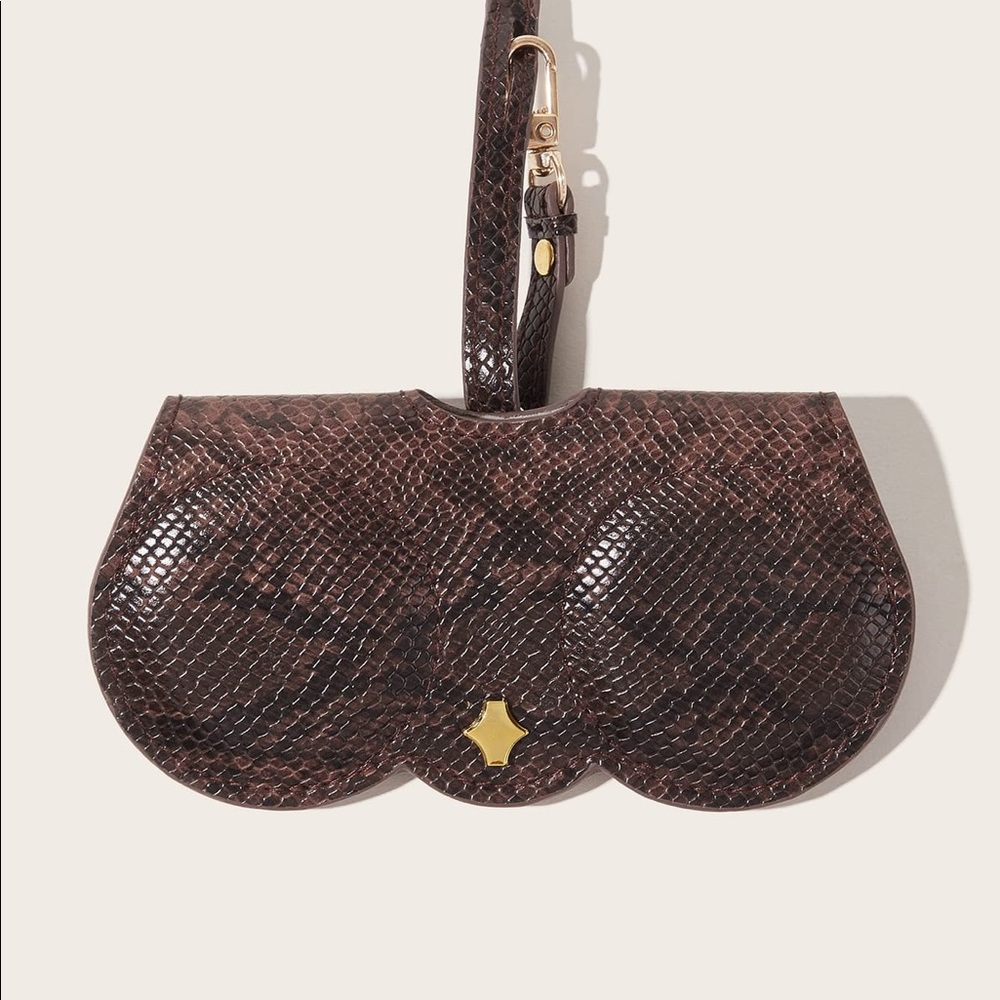 Unisex Snakeskin Pattern Glasses Bag